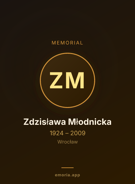 Memorial portrait of Zdzisława Młodnicka