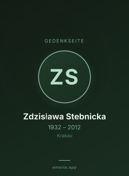 Gedenkportrait von Zdzisława Stebnicka