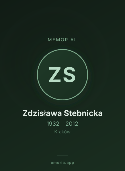 Memorial portrait of Zdzisława Stebnicka