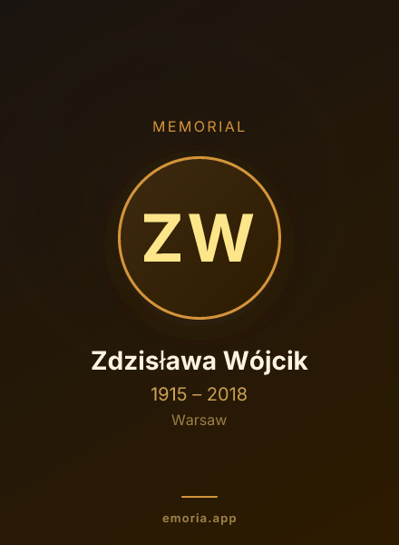 Memorial portrait of Zdzisława Wójcik