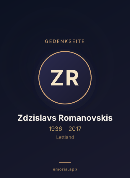 Gedenkportrait von Zdzislavs Romanovskis