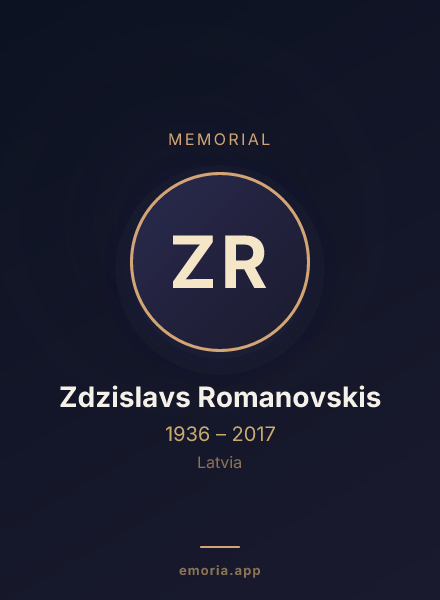 Memorial portrait of Zdzislavs Romanovskis