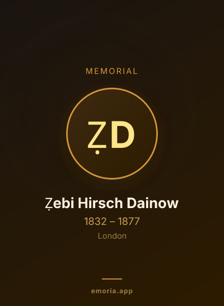 Memorial portrait of Ẓebi Hirsch Dainow