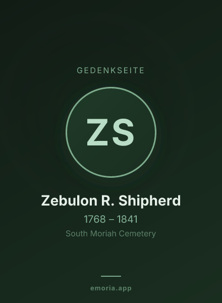 Gedenkportrait von Zebulon R. Shipherd