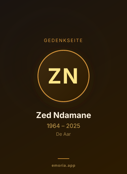 Gedenkportrait von Zed Ndamane