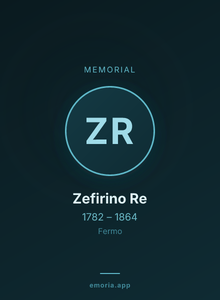 Memorial portrait of Zefirino Re