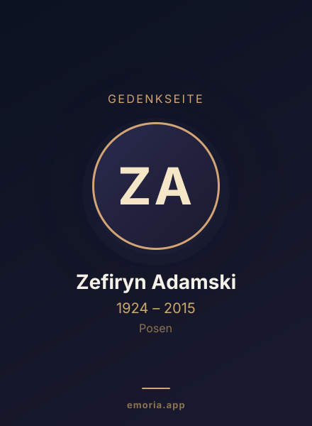 Gedenkportrait von Zefiryn Adamski