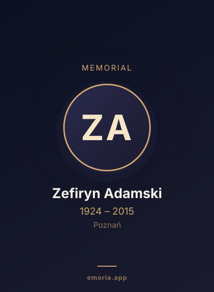 Memorial portrait of Zefiryn Adamski