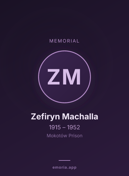 Memorial portrait of Zefiryn Machalla