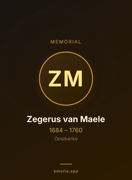 Memorial portrait of Zegerus van Maele
