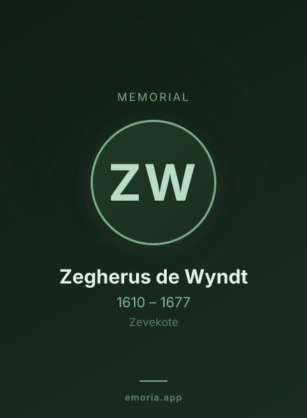 Memorial portrait of Zegherus de Wyndt