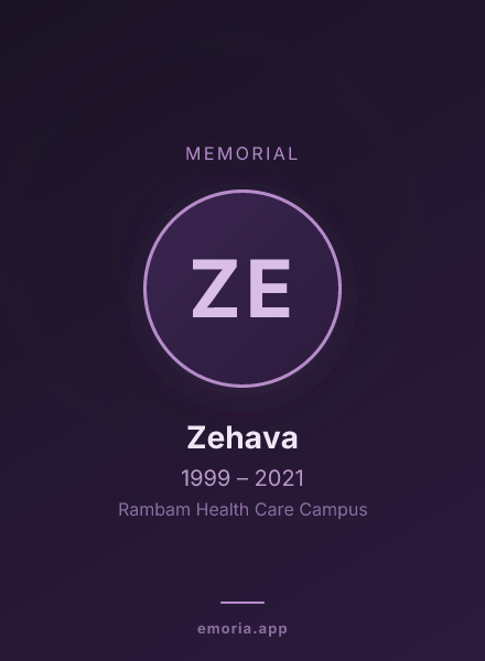 Memorial portrait of Zehava