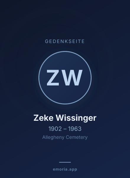 Gedenkportrait von Zeke Wissinger