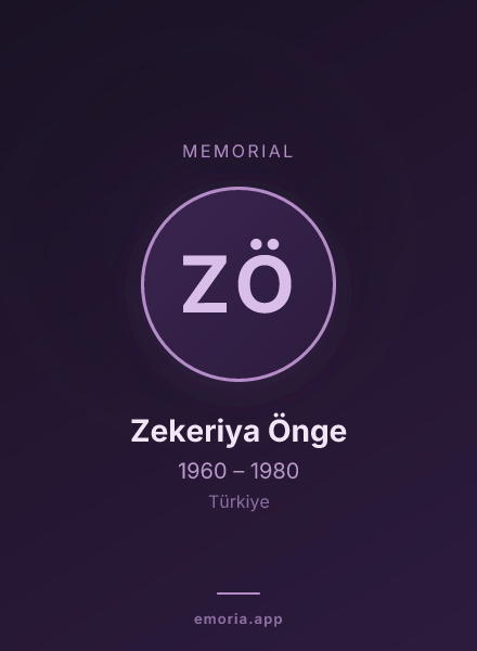 Memorial portrait of Zekeriya Önge