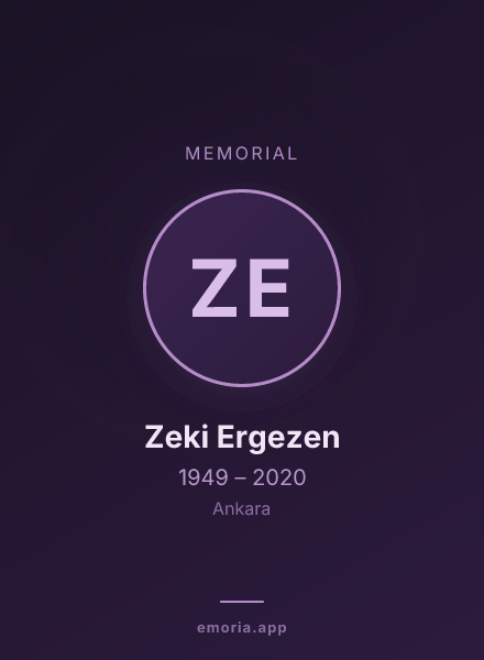 Memorial portrait of Zeki Ergezen