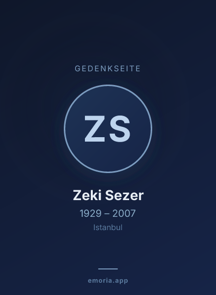 Gedenkportrait von Zeki Sezer