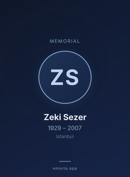 Memorial portrait of Zeki Sezer