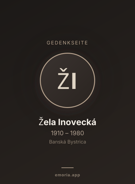 Gedenkportrait von Žela Inovecká
