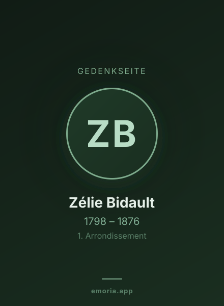 Gedenkportrait von Zélie Bidault