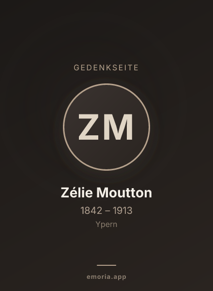 Gedenkportrait von Zélie Moutton