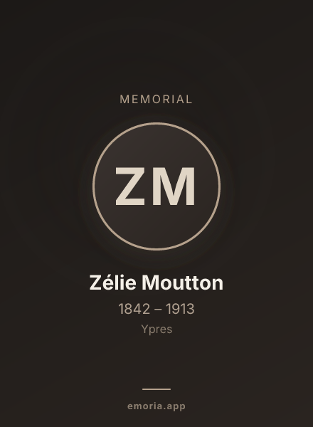 Memorial portrait of Zélie Moutton