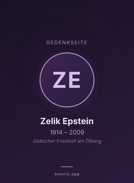 Gedenkportrait von Zelik Epstein
