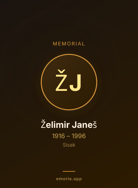 Memorial portrait of Želimir Janeš