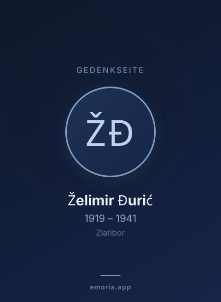 Gedenkportrait von Želimir Đurić