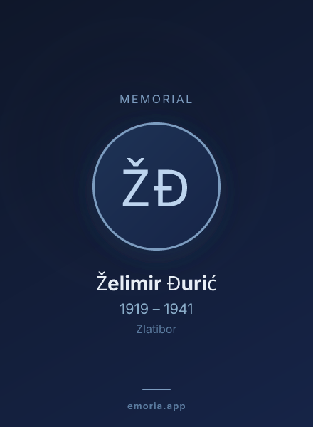 Memorial portrait of Želimir Đurić