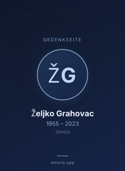 Gedenkportrait von Željko Grahovac