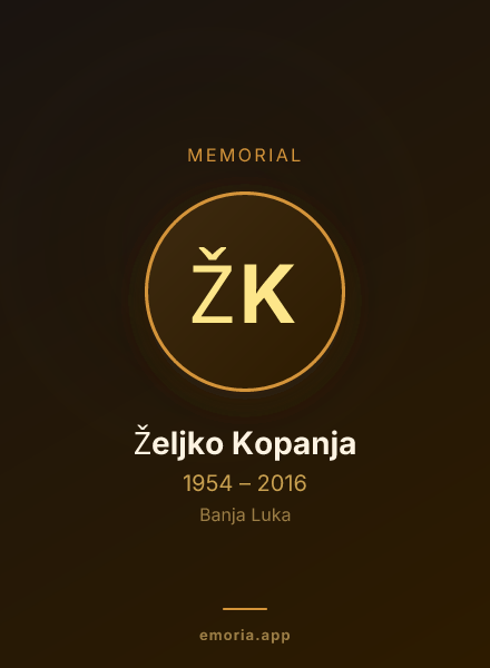 Memorial portrait of Željko Kopanja