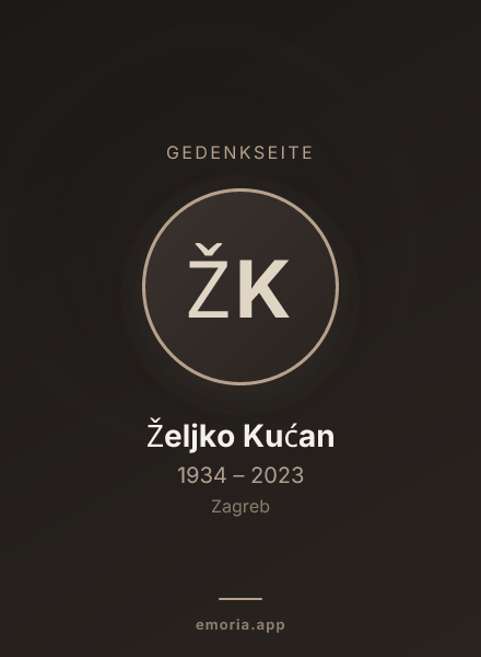 Gedenkportrait von Željko Kućan