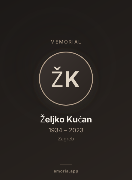 Memorial portrait of Željko Kućan