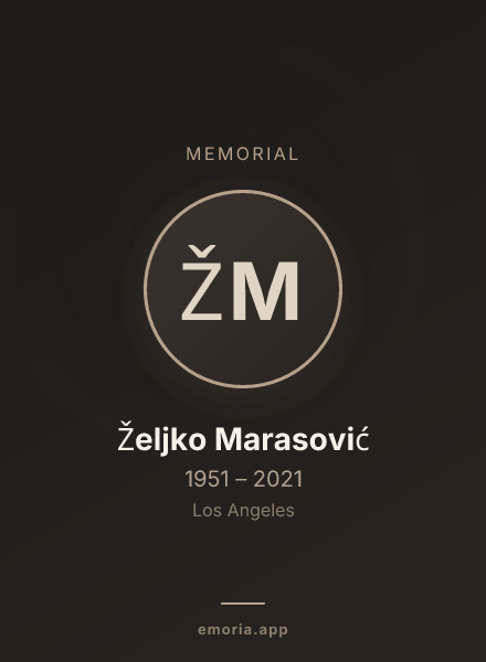 Memorial portrait of Željko Marasović
