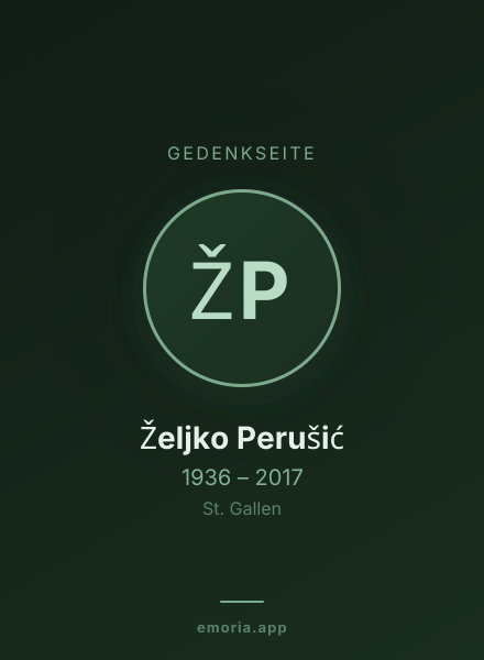 Gedenkportrait von Željko Perušić