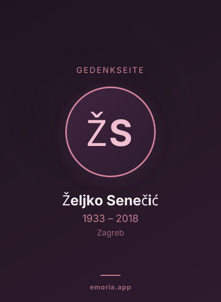 Gedenkportrait von Željko Senečić