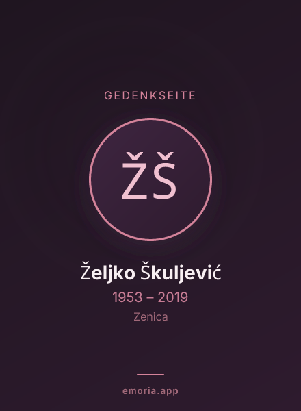 Gedenkportrait von Željko Škuljević