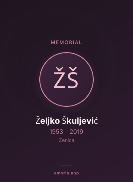 Memorial portrait of Željko Škuljević