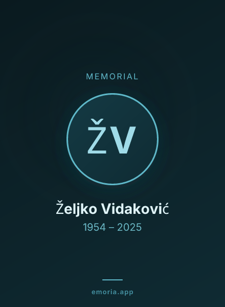 Memorial portrait of Željko Vidaković