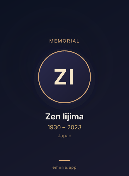 Memorial portrait of Zen Iijima