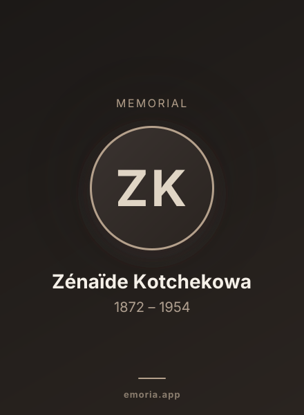 Memorial portrait of Zénaïde Kotchekowa