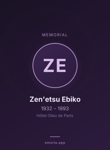 Memorial portrait of Zen'etsu Ebiko