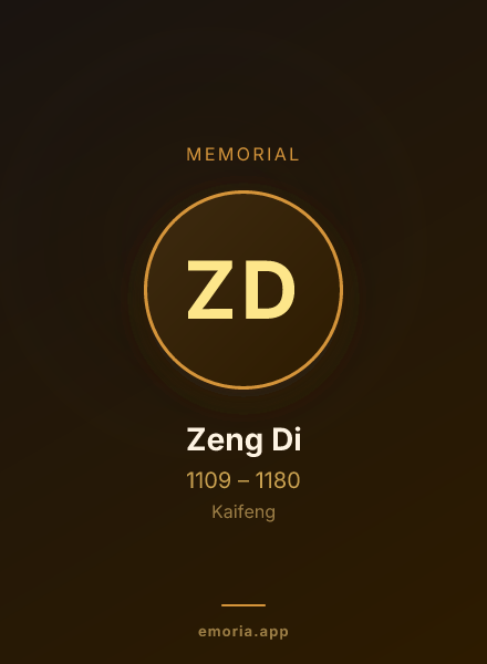 Memorial portrait of Zeng Di