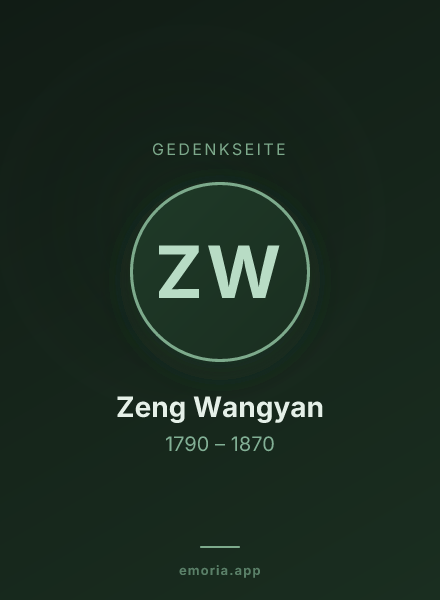 Gedenkportrait von Zeng Wangyan