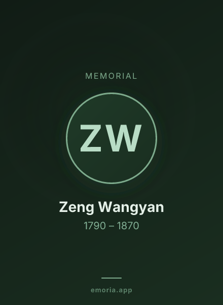 Memorial portrait of Zeng Wangyan
