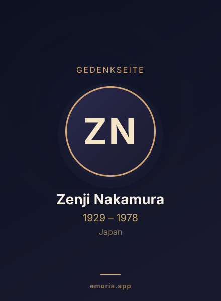 Gedenkportrait von Zenji Nakamura