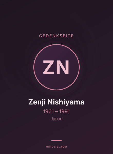 Gedenkportrait von Zenji Nishiyama