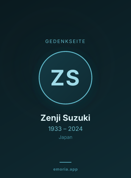 Gedenkportrait von Zenji Suzuki