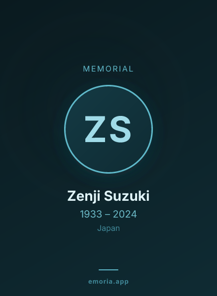 Memorial portrait of Zenji Suzuki