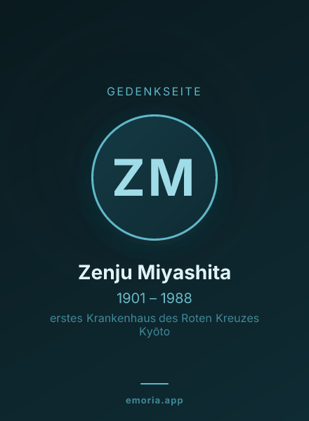 Gedenkportrait von Zenju Miyashita